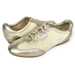 Cole Haan Air Tali Oxford Sneakers Women's 8 Leather Gold
